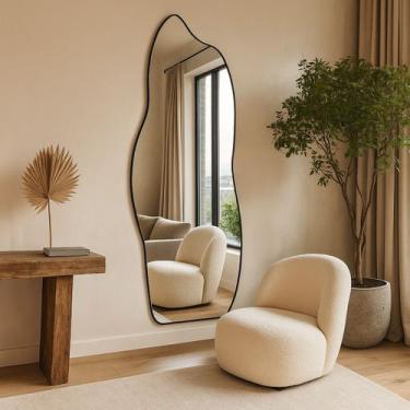 Imagem de Espelho Decorativo Fogo Grande 70x160 Orgânico de Parede para Sala Lav