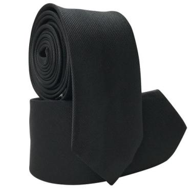 Imagem de Gravata Social Risco Fino Padrinho Evento - oem, Preto risco fino