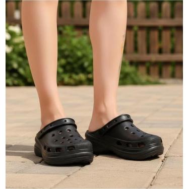 Imagem de Babuche Feminina Plataforma Com Pingente Sandália Ortopédica Eva Super