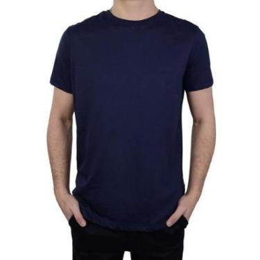 Imagem de Camiseta Masculina MC Olho Fatal Algodão Pima Marinho - 4013-Masculino