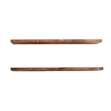 Imagem de Prateleiras de Madeira Pinus 60 ou 40 cm Suporte Invisível Estilo Industrial nicho decoração(Envelhecida 40 cm)
