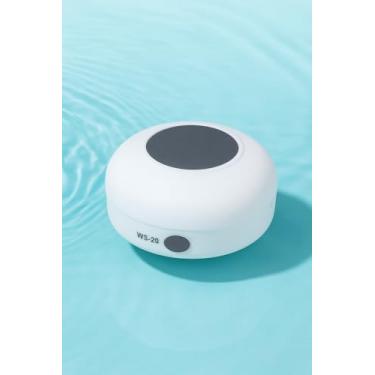 Imagem de Caixa de Som Bluetooth Portátil à Prova D'Água, Mini Alto-Falante com Ventosa para Banho, Piscina e Praia (branco)
