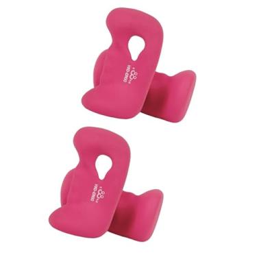 Imagem de YIJU Haltere com 2 peças de peso de mão, design ergonômico, exercício fosco, haltere para força, Vermelho