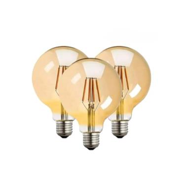 Imagem de Lâmpada Decorativa Filamento Led Globo G80 Luz Âmbar 4w 2200K Cor Da Luz Branco Quente(3)