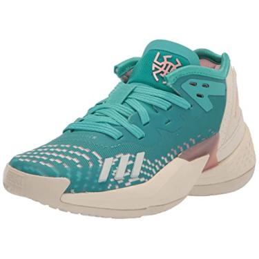 Imagem de adidas Tênis de basquete infantil unissex Donovan Mitchell Issue 4, Pantone/Taupe Metallic, 16