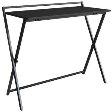Imagem de Escrivaninha Dobravel Estilo Industrial P1022 Preto Grafite Pp Preto G