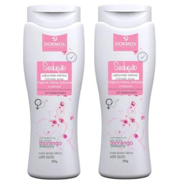 Imagem de Kit 2 Sabonete Íntimo Sedução Morango 190ml Dokmos