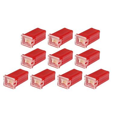 Imagem de Generic 10 peças de fusível padrão em forma de caixa 50 amperes, universal para caminhonetes, carros, SUV, plástico durável, metal, vermelho