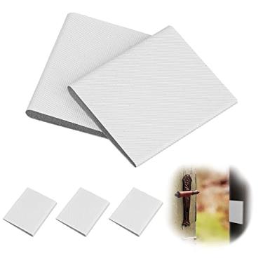 Imagem de 6 peças de vedações de canto de porta, selos autoadesivos espessos para moldura de porta protetor climático cunha vedação de espuma à prova de vento para janela de clima, parada de ruído (branco)