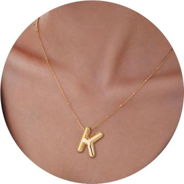 Imagem de Colar com pingente de inicial 3D, letra A-Z, joia de corrente de cobra, feita de design moderno de aço inoxidável, adequado para mulheres, F, Aço inoxidável, Sem Pedra Preciosa