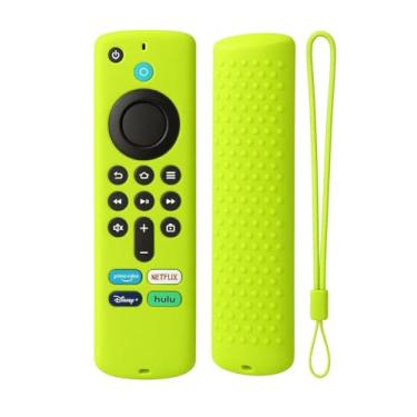 Imagem de Capa Para controle Fire-TV-Stick 4K/3rd Gen | Estojo de controle remoto de silicone macio com cordão. Capa protetora para controle Fire-TV-Stick 4k - 3ª Geração- VERDE