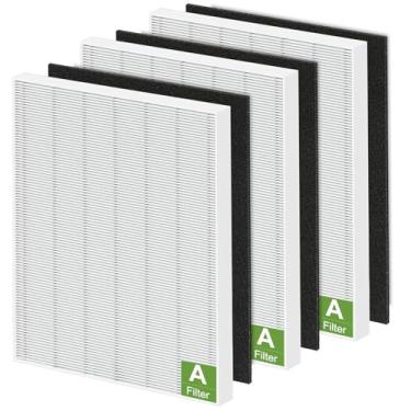Imagem de 115115 Filtros de substituição A para Winix PlasmaWave C535, 5300-2, 6300-2, 5300, 6300, P300, AM90, 9000, 5000, 5000B, C909, 9800 Purificador de ar, pacote com 3 filtros HEPA verdadeiros tamanho 21 3 pacotes de carbon3 pacotes Filtros