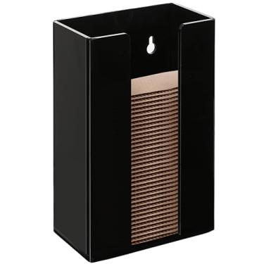 Imagem de Baosia Organizador de manga de xícara de café - suporte de colar de café acrílico para armazenamento de mangas descartáveis de papel kraft, cafeteria/organização de casa/cozinha, suporte de bancada ou