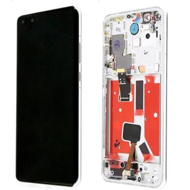 Imagem de TFT 6,58'' para Huawei P40 Pro ELS-NX9 ELS-N04 AN00 TN00 Display LCD Touch Screen Digitalizador Substituição (moldura prata TFT)