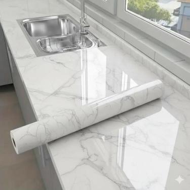 Imagem de Painel de Mármore 3D Autocolante Rolo 3mX60cm revestimento Decorativo 