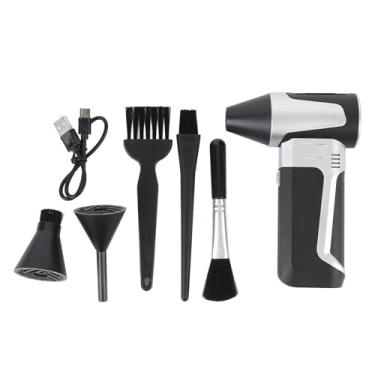 Imagem de Ventilador violento portátil de alta velocidade, carregamento sem fio, 130000 rpm, soprador de poeira, limpeza multifuncional, ventilador violento para exterior branco