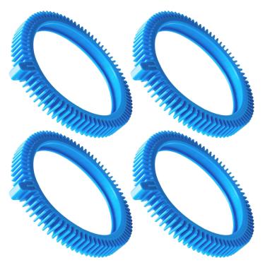 Imagem de 896584000-143 Kit de pneu dianteiro azul com Super Hump - Substituição para limpador de piscina Hayward Poolvergnuegen Select (4 peças)