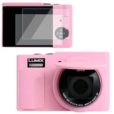 Imagem de VOVMOEYA Capa para câmera Lumix ZS99, capa de silicone para câmera ZS99, com protetor de tela ultrafino de 0,25 mm para Panasonic Lumix ZS99, com alça de mão
