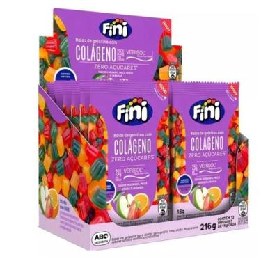 Imagem de Balas De Gelatinas Colágeno Verisol Zero Fini 18g Cx Com 12