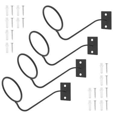 Imagem de ZJRDYYK Suporte de chapéu de cowboy para parede, pacote com 4 ganchos de cowboy para montagem na parede, organizador para Fedora, chapéus de sol, chapéus de aba larga