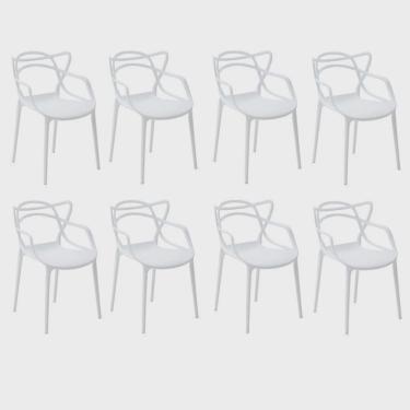 Imagem de Conjunto 8 Cadeiras Allegra Pp Branco