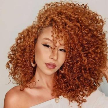 Imagem de Crochet Hair EERYA GOGO Curl, 10 polegadas, gengibre curto, 7 pacotes