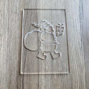 Imagem de Modelos de fresadora de lanterna de Natal, guia de acrílico de 20 cm para escultura em madeira (Santa)