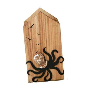 Imagem de KiBcsLic Organizador de Mesa Porta-canetas de Madeira, Charmoso E Versátil, Ideal para Decoração de Casa, Materiais de Arte, Bancadas E Muito Mais, 8cm x 8cm x 15,5cm