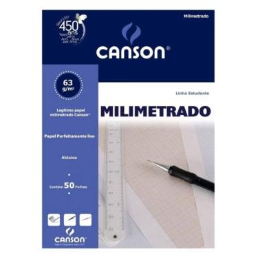 Imagem de Papel Milimetrado A4 63/m2 50 Folhas-Canson
