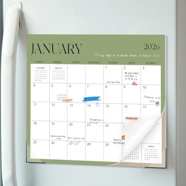 Imagem de Calendário magnético de geladeira 2026-2027, calendário de geladeira de 18 meses, de janeiro de 2026 a junho de 2027, calendários magnéticos para geladeira para planejamento e organização pessoal