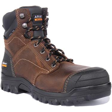 Imagem de ARIAT Women's Treadfast 6" Waterproof Steel Toe Work Boot, Dark Brown