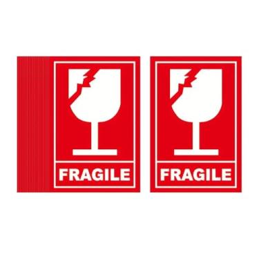 Imagem de MotiveTech 20 Adesivos/etiquetas "Frágil", Fáceis de Destacar, Altamente Visíveis E Resistentes, para Caixas de Papelão.