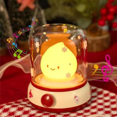 Imagem de AVEKI Luz noturna de acampamento para crianças, luz noturna de Natal recarregável DIY com ruído branco e temporizador, 2 modos de lâmpada de cabeceira retrô regulável, presentes de Natal para meninos