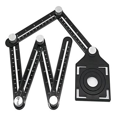 Imagem de Régua Ajustável 360 Alumínio Titanium: Precisão Profissiona