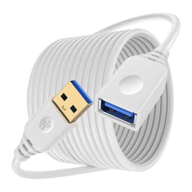 Imagem de Cabo de extensão USB 3.0 m, 5Gbps longo USB macho para fêmea cabo extensor USB 3.0 transferência de dados de alta velocidade para câmera, impressora, gamepad, teclado, webcam, Xbox, Flash Drive, fone