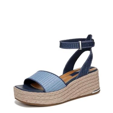 Imagem de Franco Sarto Sandália feminina Tiffany Espadrille Wedge, Azul multi, 8.5