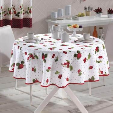 Imagem de Toalha de Mesa 4 Lugares Redonda 160cm Genebra Iolanda - Dohler