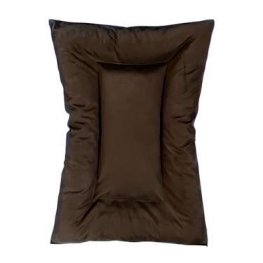 Imagem de Cama Caminha Colchonete Suede Pet Luxo Lavável 3 Zíperes Impermeável Macia Tecido Veludoso 50 * 70/60 * 75/65 * 95/95 * 120cm(GG,Marrom)