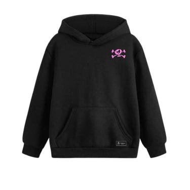 Imagem de Blusão Moletom Canguru Rock And Roll Infantil Personalizado com Capuz e Bolso-Unissex