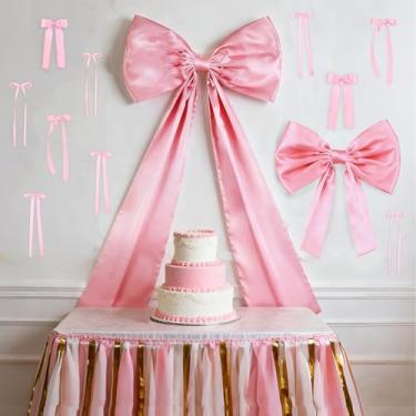 Imagem de Conjunto de decoração de arco rosa extragrande, 78 x 129 cm, decoração de quarto, arco gigante, decoração de parede, conjunto de 12 peças, para decoração de quarto de Natal, aniversário, festa de