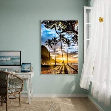 Imagem de Quadro Decorativo Palmeiras Cariocas-70x50cm Cor:Moldura Preta - Quadr