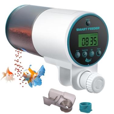 Imagem de AQQA Alimentador automático de peixes para aquário – Dispensador automático programável de alimentos para peixes, 230 ml de grande capacidade, alimentador de temporizador de tanque de fim de semana