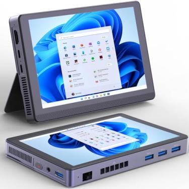 Imagem de Mini PC com tela sensível ao toque de 7 polegadas, PC de mão com CPU N150 (atualização N100) LPDDR5 16 GB integrada, 516 SSD Wifi6 BT5.2 bateria 3400mAh, tablet micro Win11 Desktop Laptop com