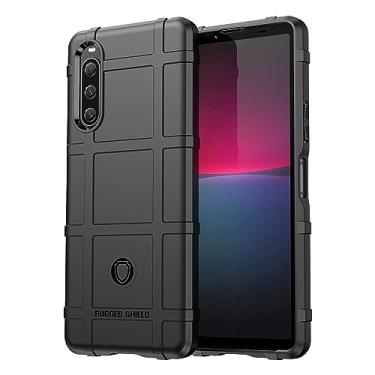 Imagem de IDEWEI Capa para Sony Xperia 10 v, fibra de carbono refinada, anti-queda, anti-impressões digitais, proteção integral. A capa do telemóvel é compatível com Sony Xperia 10 v