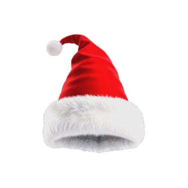 Imagem de Gorro de Papai Noel Clássico, Vermelho e Branco, Material Leve e Macio, 30x40cm, para Adultos, Festivo e Natalino