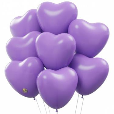 Imagem de AFTERLOON Balões biodegradáveis 24 peças roxos 30,5 cm em forma de coração, boia de hélio de látex natural extra forte engrossado, proposta casamento, amor, chá de bebê, revelação de gênero, casamento