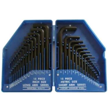 Imagem de Kit Ferramenta Jogo De Chaves Allen Em Milímetros 30 Peças - A.R Varie