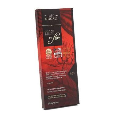 Imagem de Chocolate Cacau em Flor 63% Cacau Com Crocante de Cupuaçu Nugali 100g