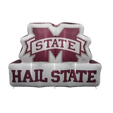 Imagem de FANMATS Mascote inflável NCAA Mississippi State Bulldogs - Display inflável autoinflável, ventilador e cordões embutidos, logotipo oficial da equipe - mostre seu espírito durante todo o ano