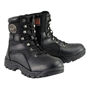 Imagem de Milwaukee Bota masculina de couro preto estilo swat estilo swat com cadarço MBM9105-9